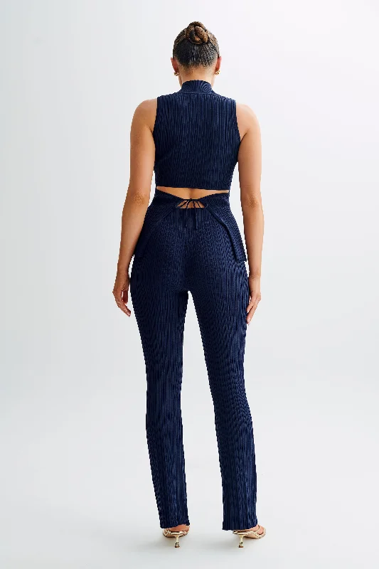 tanya-cut-out-high-neck-top-navy