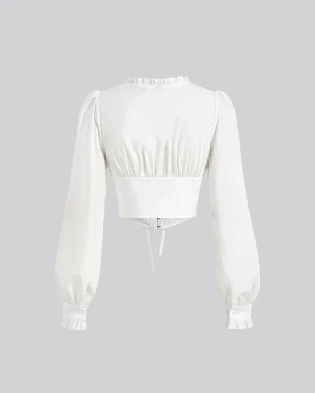 v-neck-ruffle-long-sleeve-crop-white-shirt