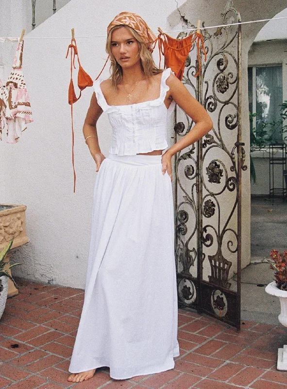 Valerio Maxi Skirt White