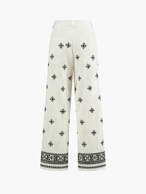 vintage-print-straight-leg-pants-without-belt