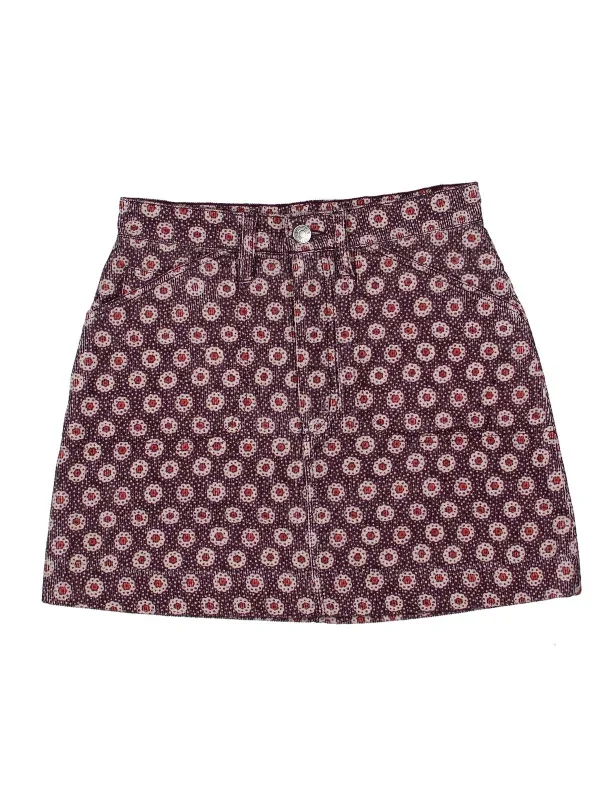 Womens Corduroy Short Mini Skirt