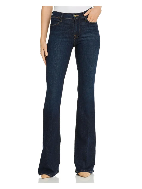 Womens High Rise Flare Jeans