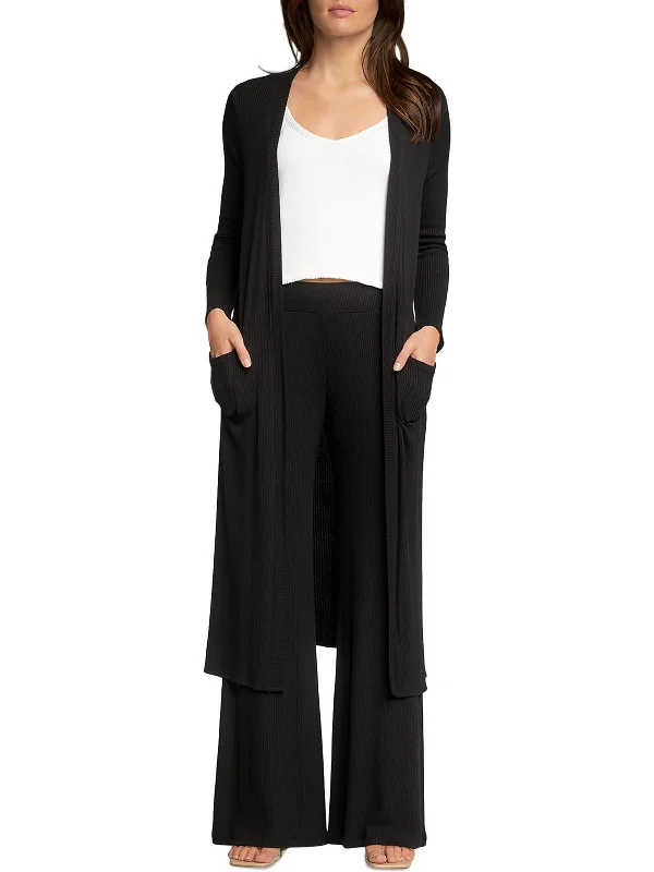 Womens Open-Front Long Cardigan Sweater