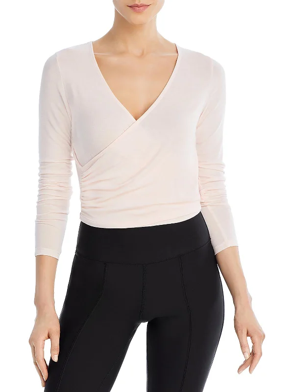 Womens V-Neck FauxWrap Wrap Top